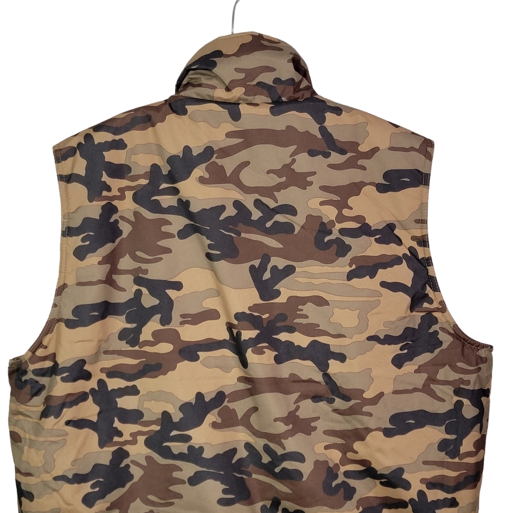 Oscar Vintage Camo Camouflage Plaid Lined Hunting Cargo Survival Outdoor Vest XL - Picture 9 of 14